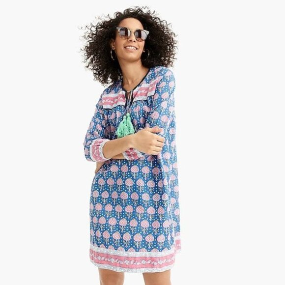 J.Crew X SZ Blockprints  Leyla dress, Size S, New With Tags - Picture 1 of 9